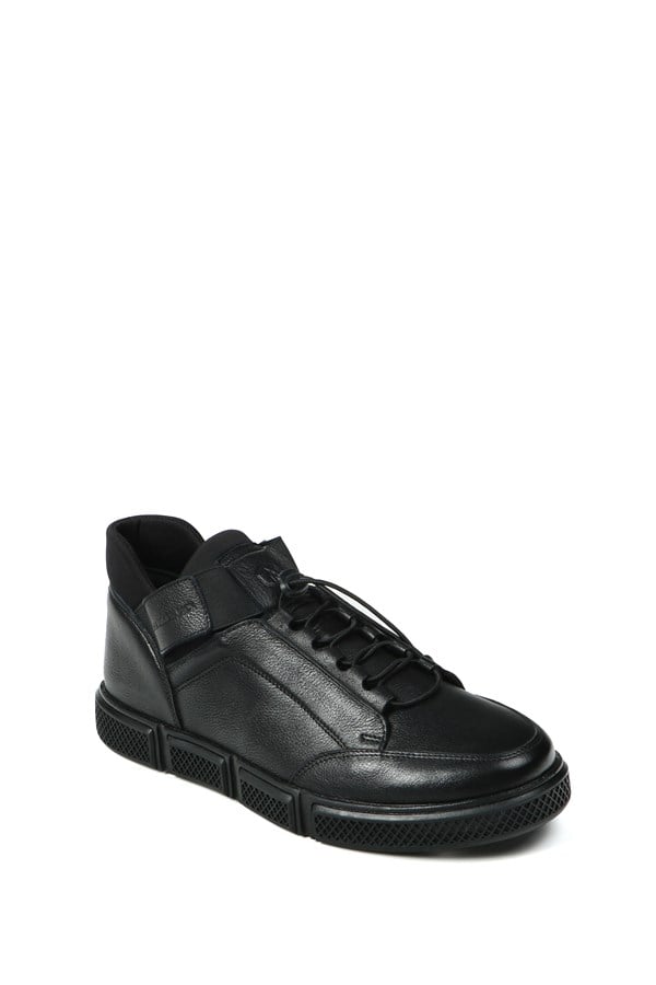 Real Leather Black  Men's Boots