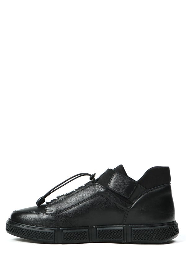 Real Leather Black  Men's Boots