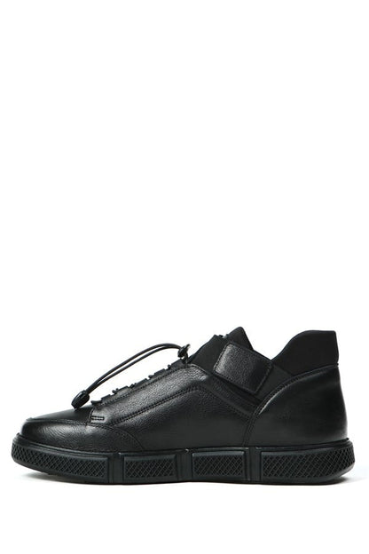 Real Leather Black  Men's Boots