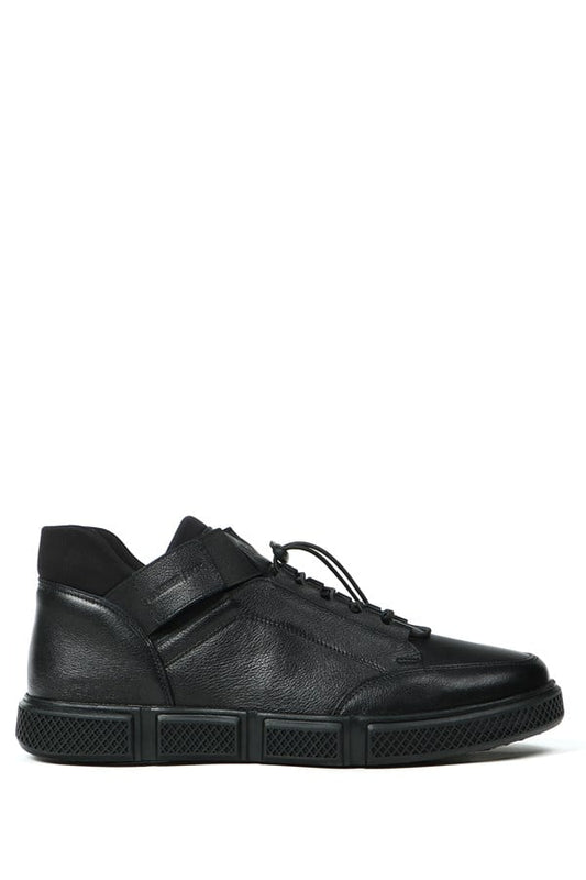 Real Leather Black  Men's Boots