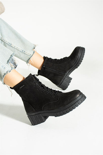 Argun Authentic Leather Black Torche Outdoor Women's Boots