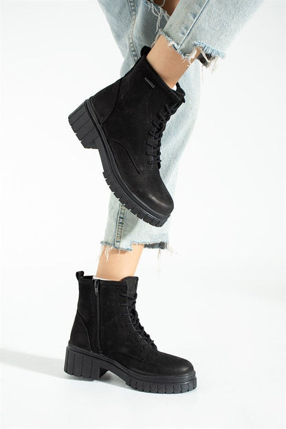 Argun Authentic Leather Black Torche Outdoor Women's Boots
