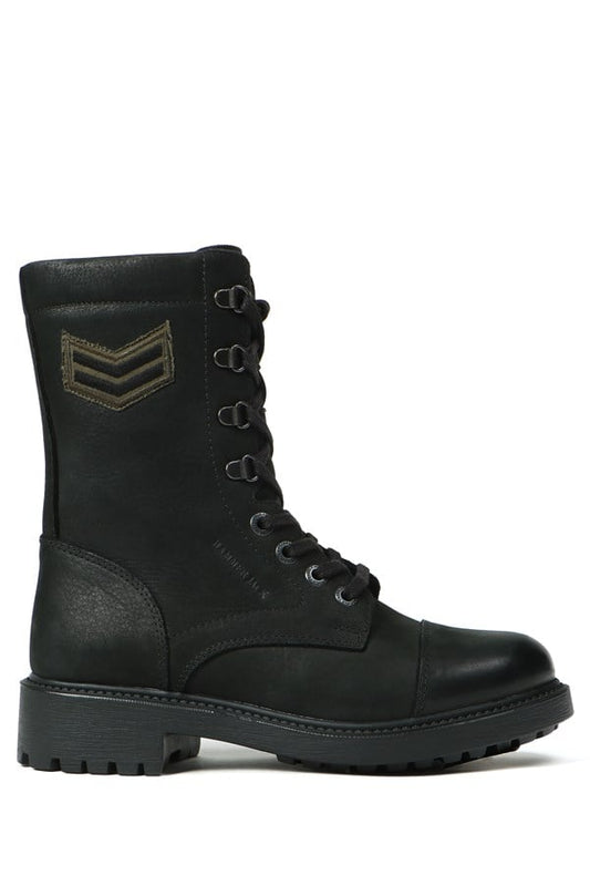 Real Leather Black  Women's Boots
