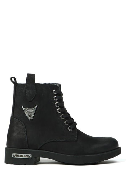 Real Leather Black Women's Boots