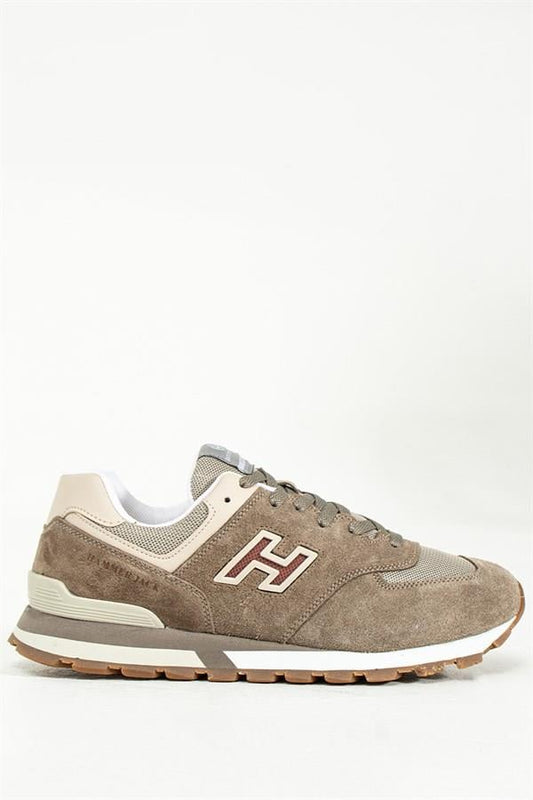 Chile Genuine Leather Taupe Grey Men's Sports Shoes