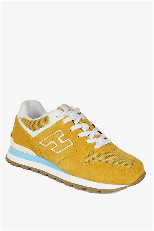 Genuine Leather Mustard Women's Sports Shoes