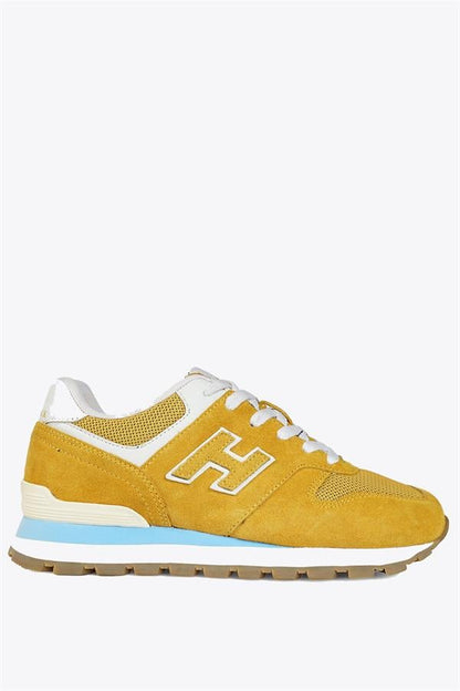 Genuine Leather Mustard Women's Sports Shoes