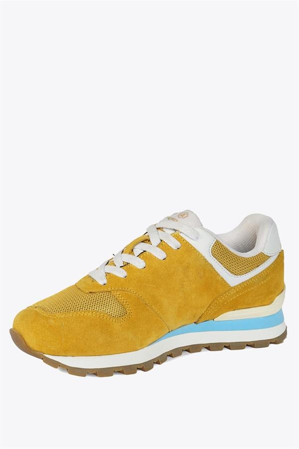 Genuine Leather Mustard Women's Sports Shoes