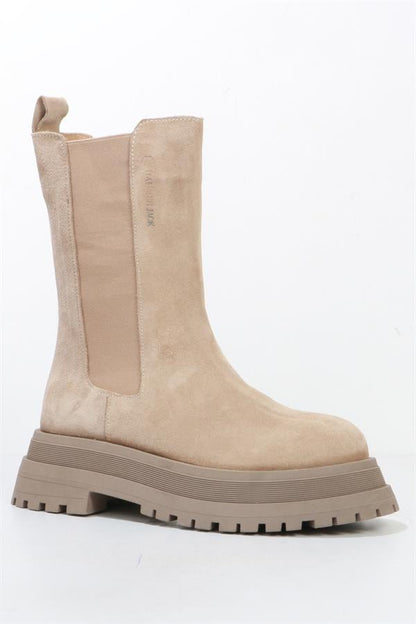 Genuine Leather Stone Suede Outdoor Women's Boots