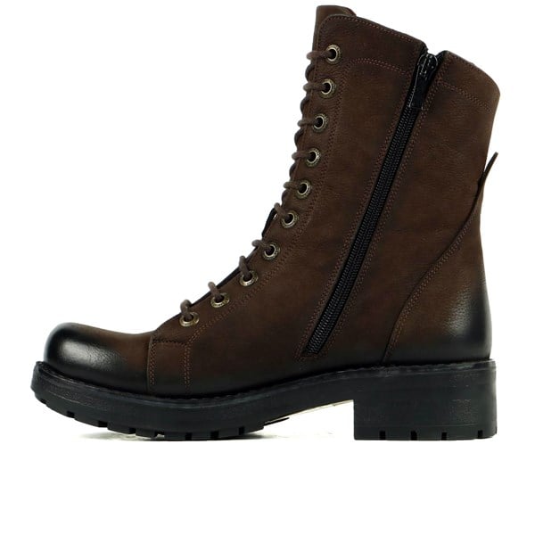 Genuine Leather Brown Women's Boots