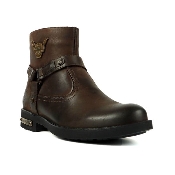 Real Leather Coffee Crazy Outdoor Men's Boots