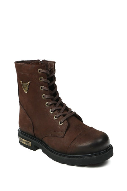 Genuine Leather Brown Men's Boots