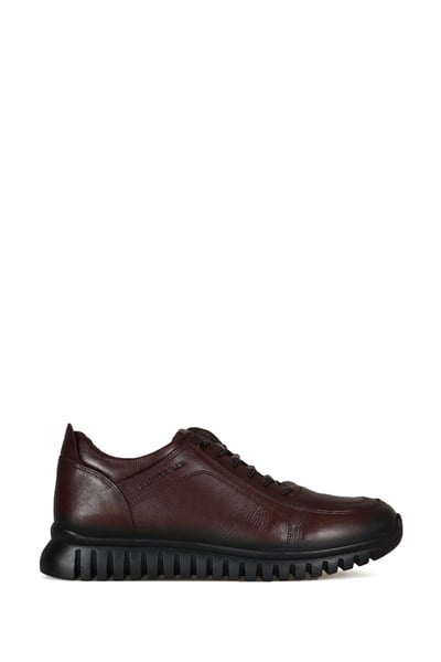 Genuine Leather Coffee Folce Men's Shoes