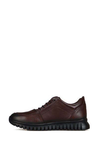 Genuine Leather Coffee Folce Men's Shoes