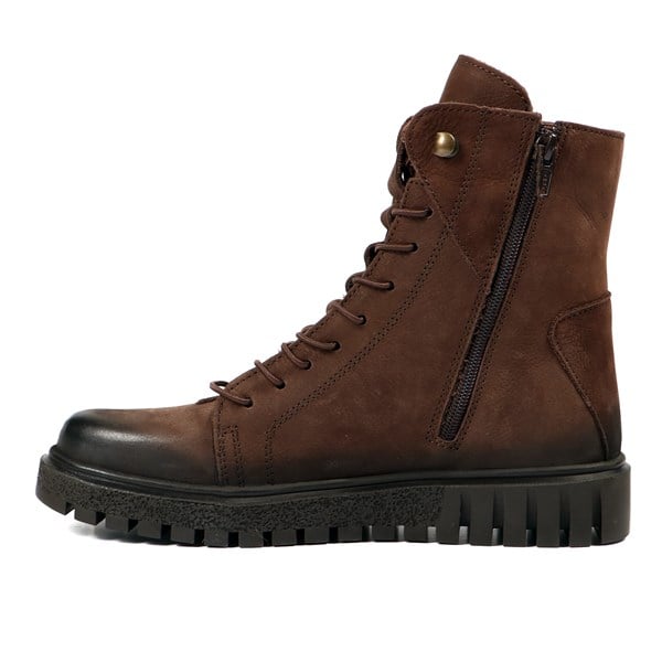 Genuine Leather Coffees, Thin Knobs, Women's Boots