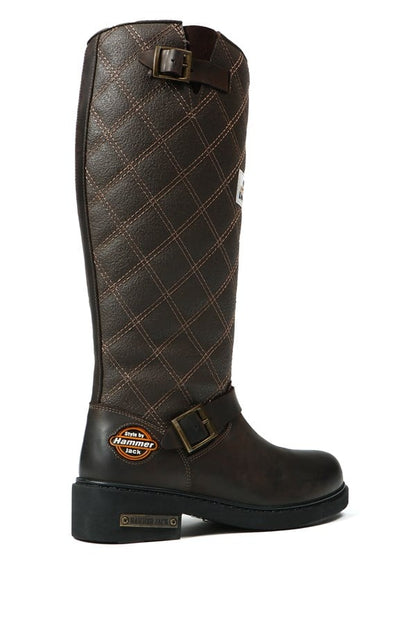 Genuine Leather Coffee Female Boots