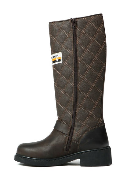 Genuine Leather Coffee Female Boots