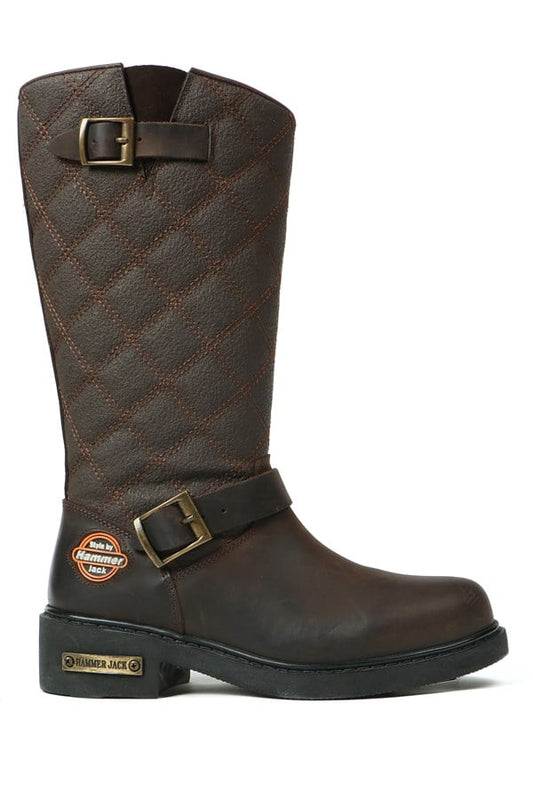 Outdoor Genuine Leather Coffee Boots for Women