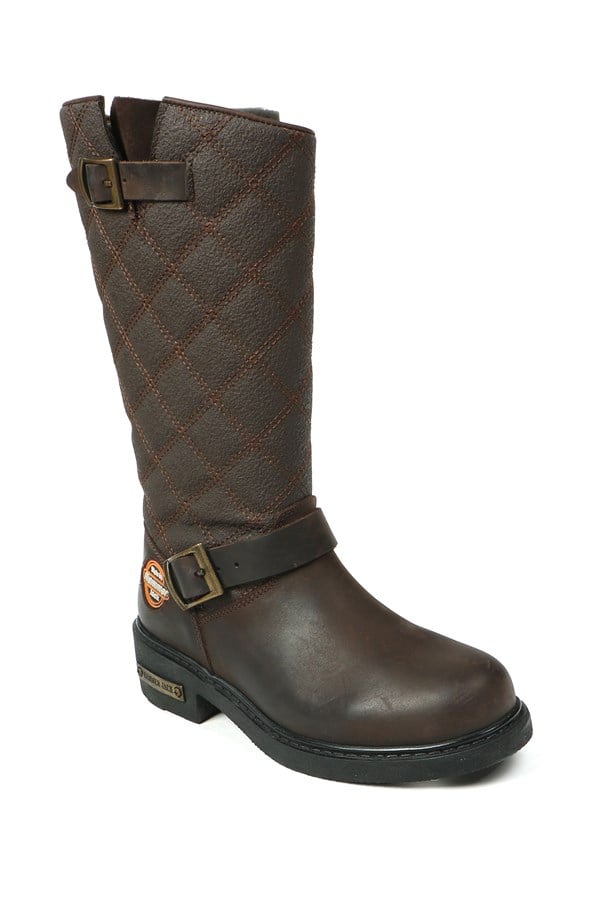Outdoor Genuine Leather Coffee Boots for Women