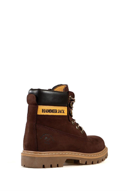 Genuine Leather Coffee Stick Men's Boots