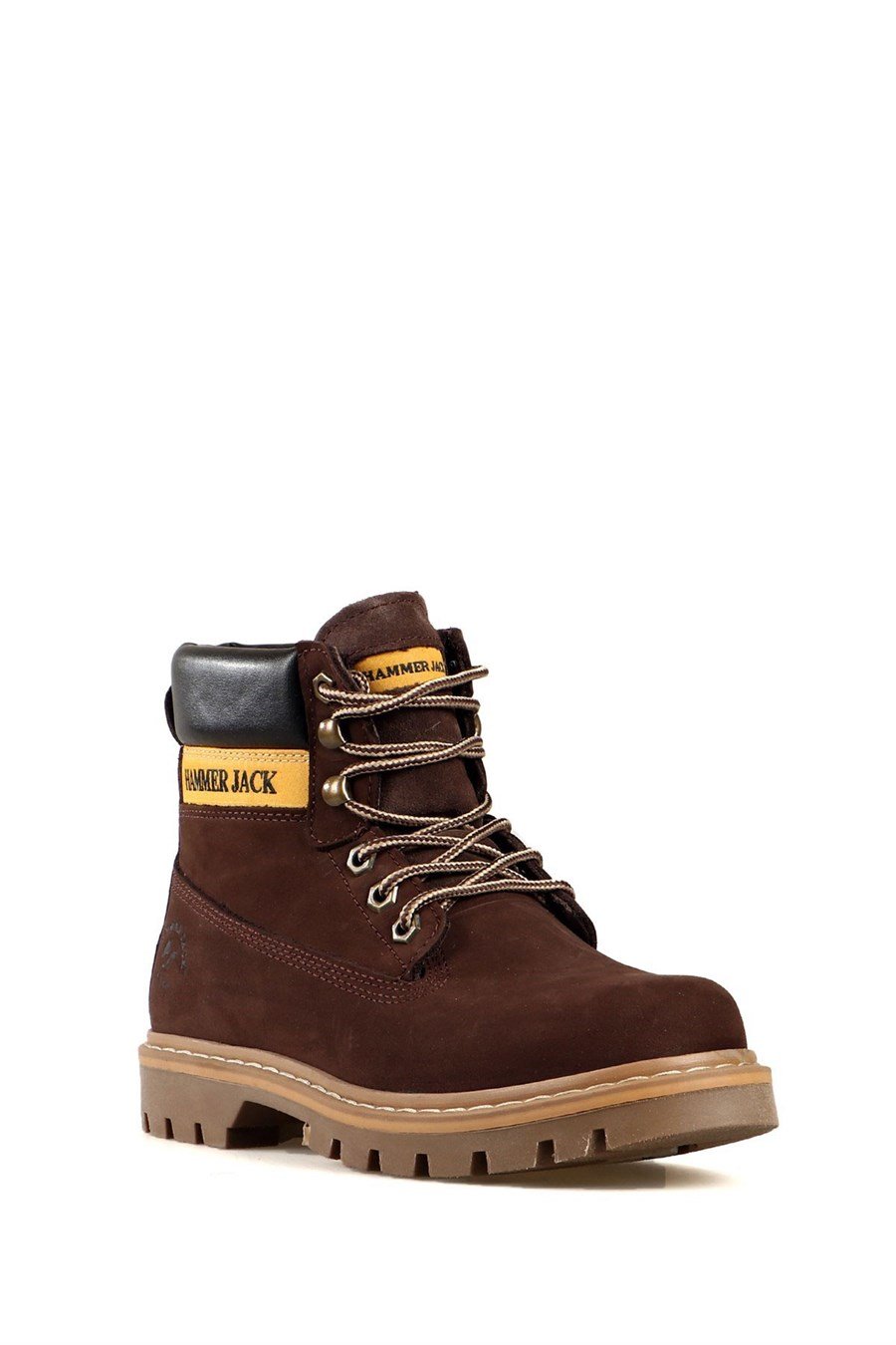 Genuine Leather Coffee Stick Men's Boots