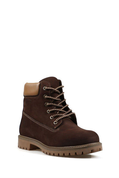 Genuine Leather Coffee Men's Boots