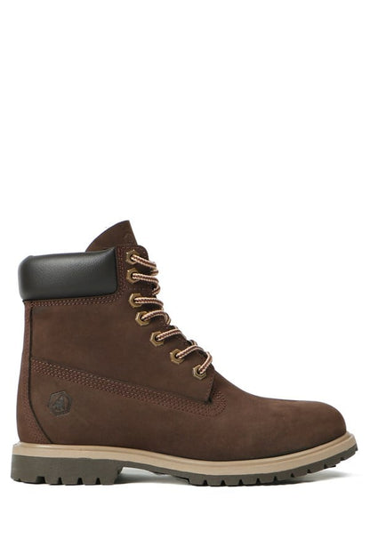Real Leather Brown Women's Boots