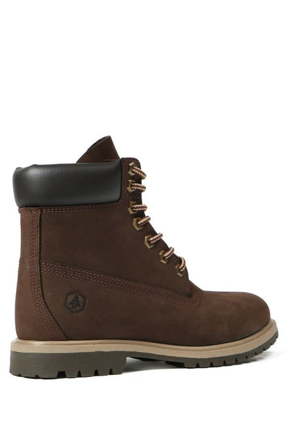 Real Leather Brown Women's Boots