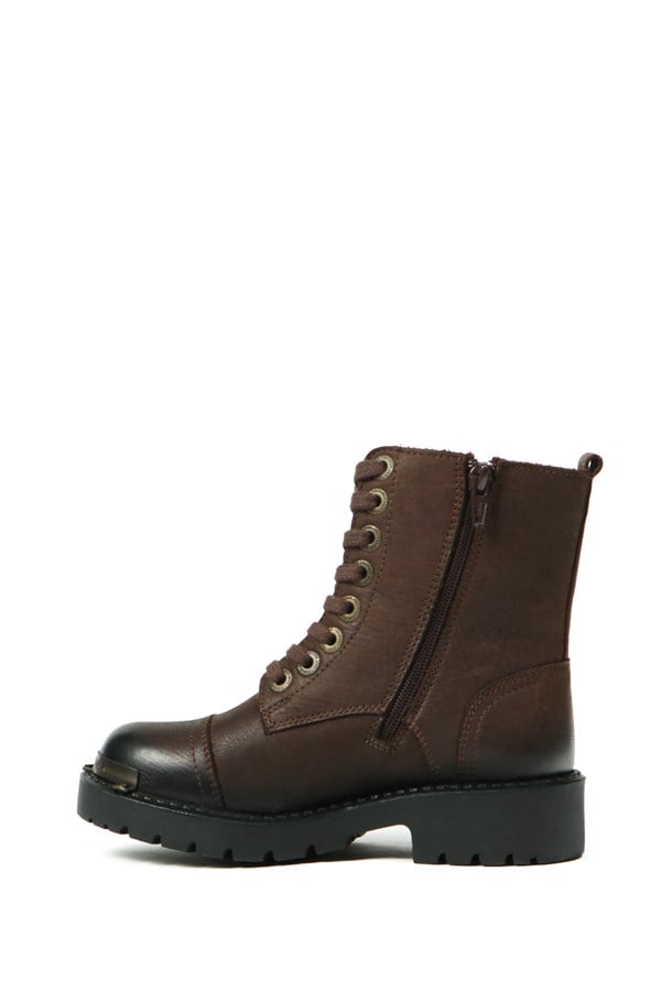 Genuine Leather Coffee  Children's Boots