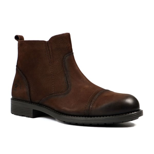 Genuine Leather Coffee Outdoor Men's Boots