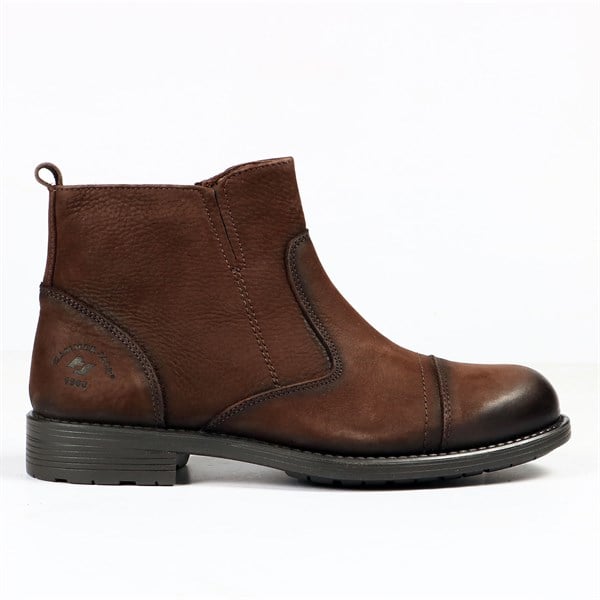 Genuine Leather Coffee Outdoor Men's Boots