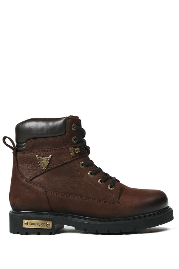 Real Leather Brown Men's Boots
