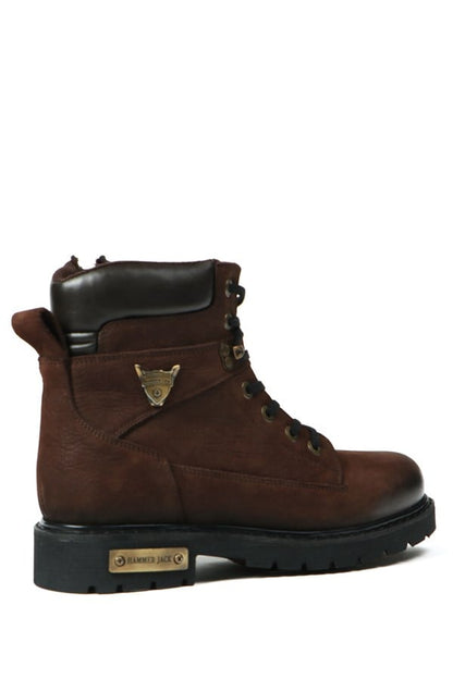 Real Leather Brown Men's Boots