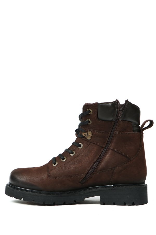 Real Leather Brown Men's Boots