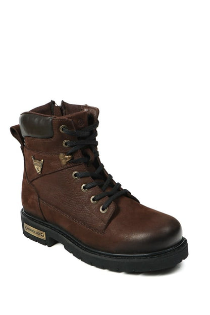Real Leather Brown Men's Boots