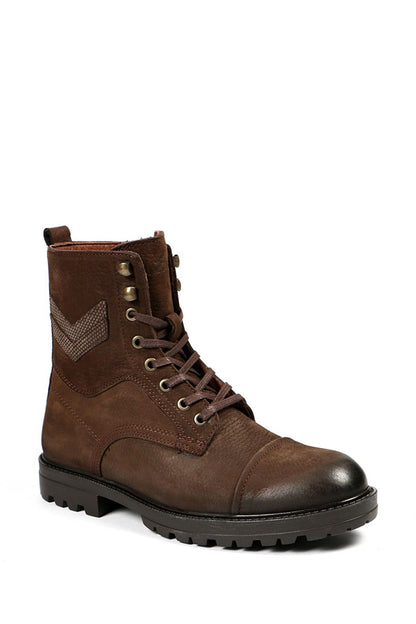 Genuine Leather Coffee Boots For Men