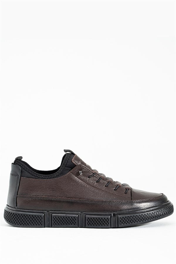 Leather Coffee Men's Shoes