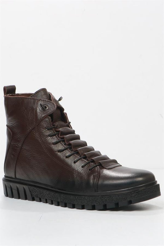 Real Leather Brown Outdoor Men's Boots