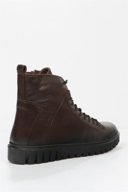 Real Leather Brown Outdoor Men's Boots