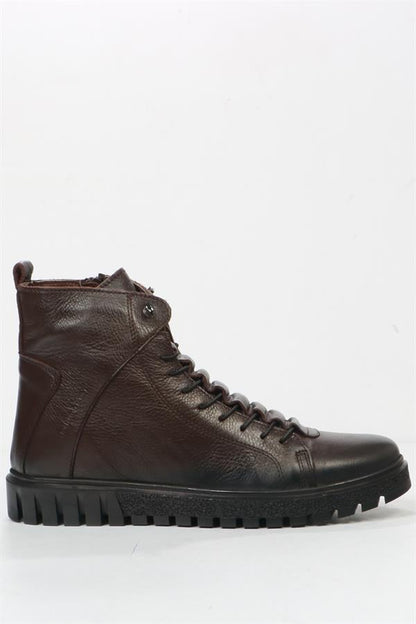 Real Leather Brown Outdoor Men's Boots