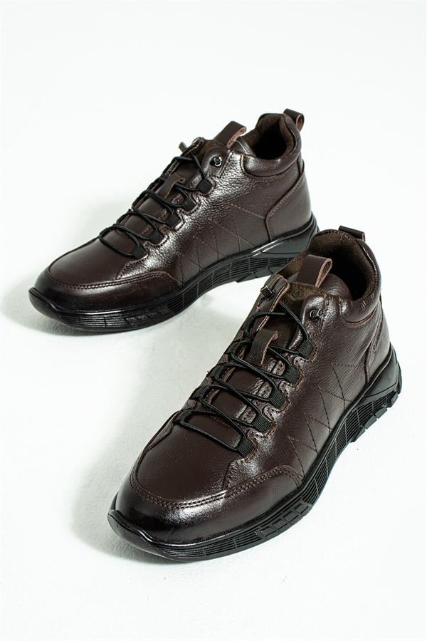 Real Leather Brown Outdoor Men's Boots