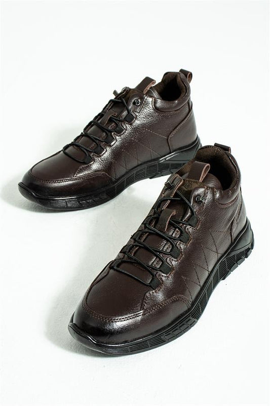 Real Leather Brown Outdoor Men's Boots