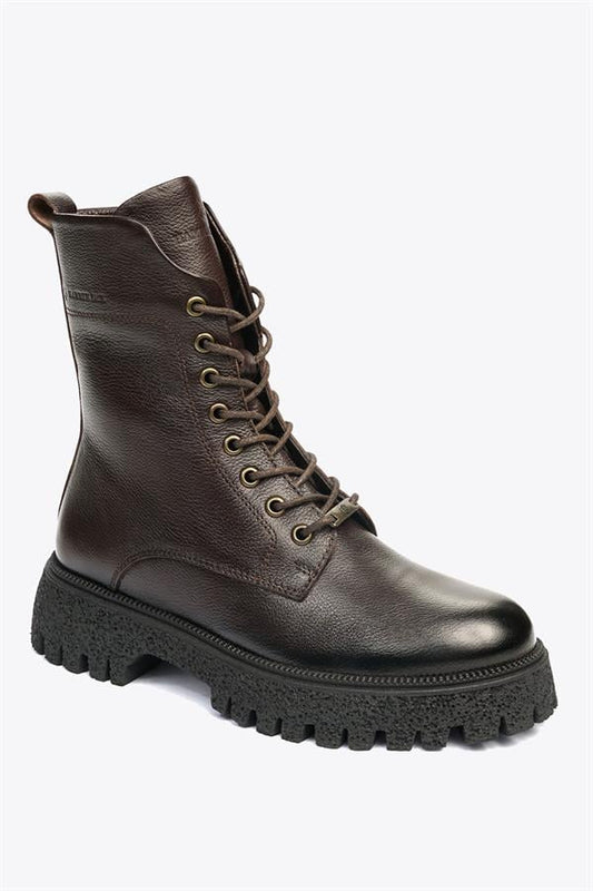 Genuine Leather Brown Women's Boots
