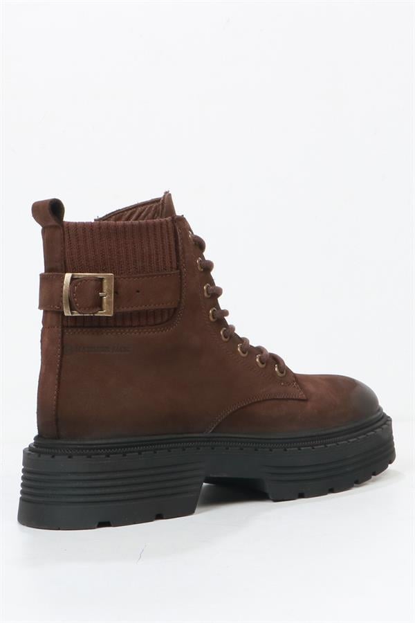 Carmen Genuine Leather Brown Outdoor Women's Shoes