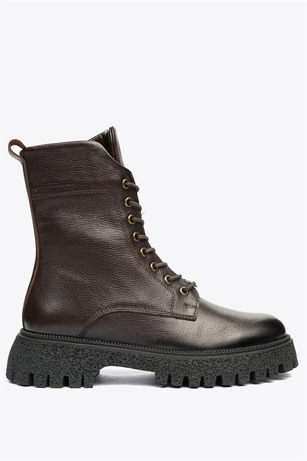 Genuine Leather Brown Women's Boots