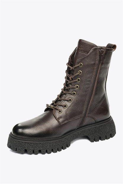 Genuine Leather Brown Women's Boots