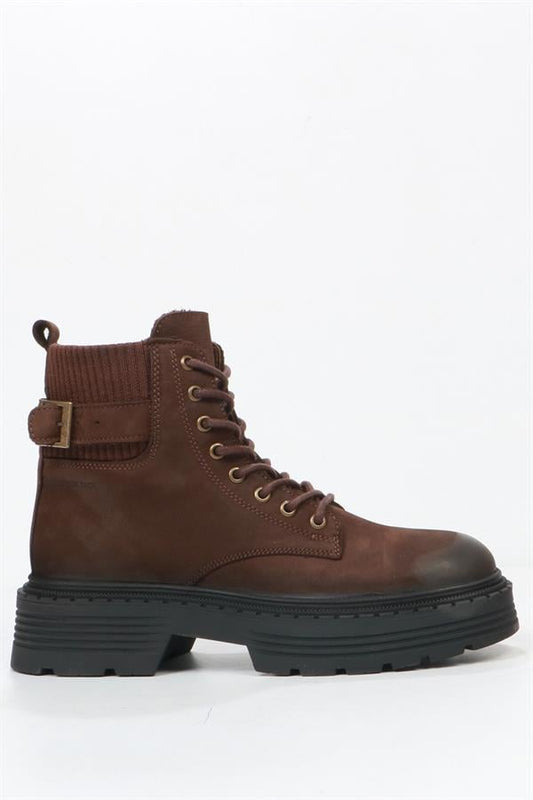 Carmen Genuine Leather Brown Outdoor Women's Shoes