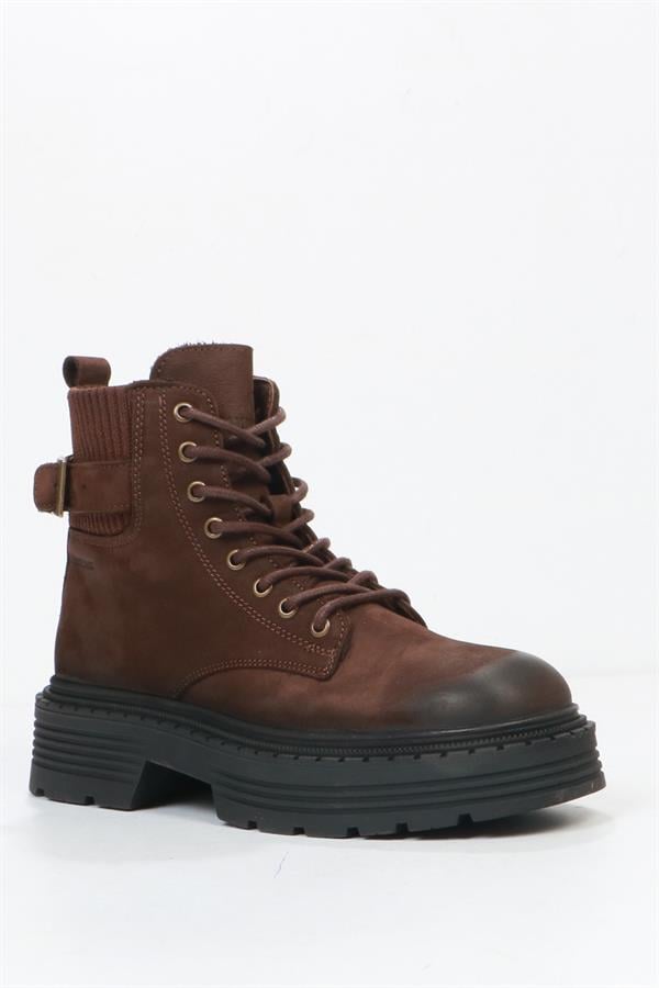 Carmen Genuine Leather Brown Outdoor Women's Shoes