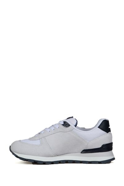 Peruvian True Leather Dirty White And Purple Women's Sports Shoes