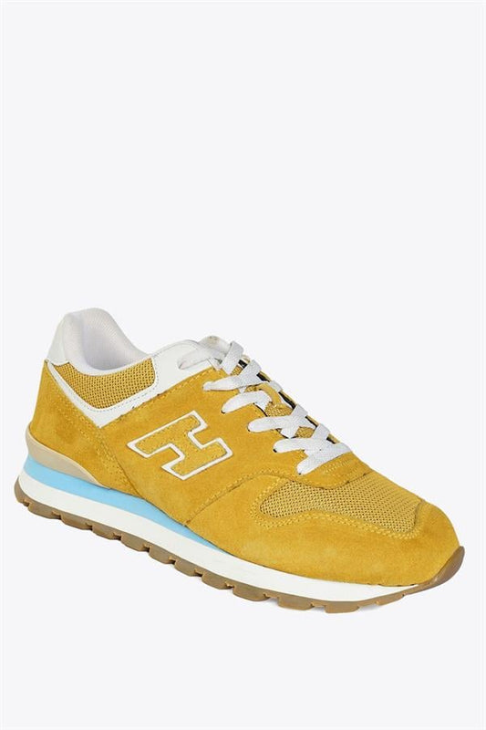 Genuine Leather Mustard Men's Athletic Shoes
